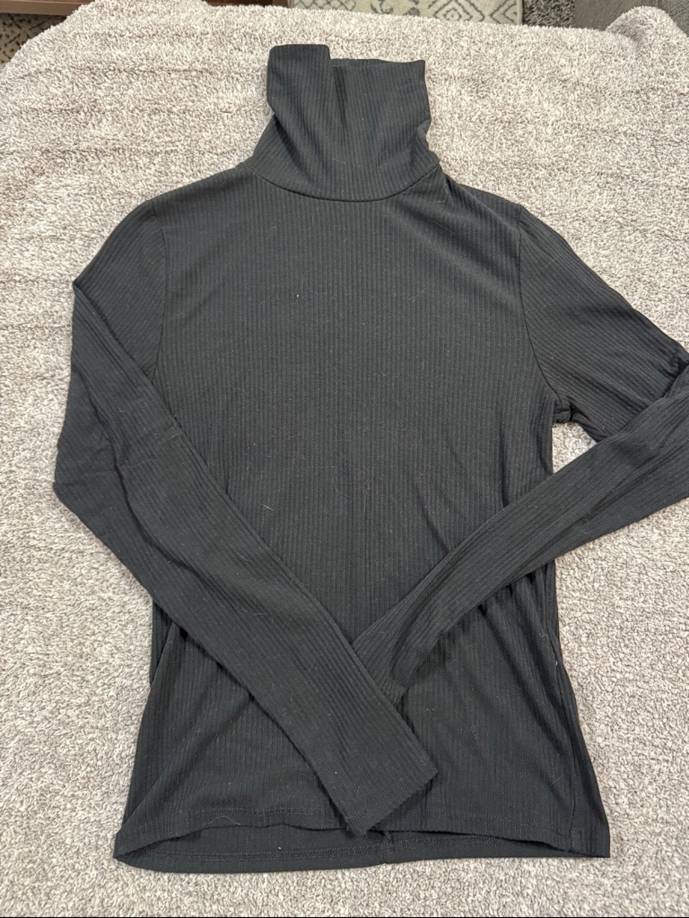 Charlotte Russe Dark Gray Ribbed Turtleneck Sweater